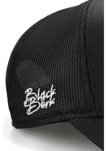 Panter Logolu Siyah Trucker Şapka modelleri