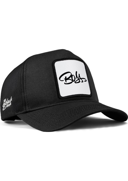 Boss Logolu Siyah Beyzbol Şapka