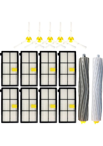 Hepa Filtre Ana Yan Fırçalar Irobot Roomba 800 805 806 850 860 864 865 866 870 871 875 880 885 960 964 (Yurt Dışından) modelleri