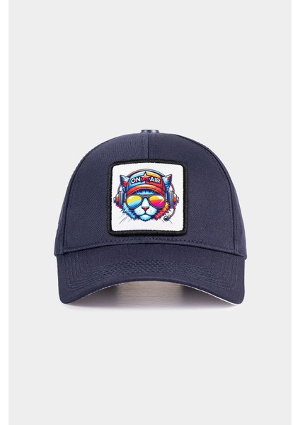 Six Kedi Logolu Lacivert Beyzbol Şapka