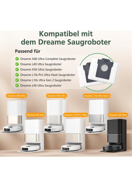 Dreame X40 ULTRA/X50 ULTRA/L10S Pro Ultra Heat /L40 Ultra /L10S Ultra Gen 2 Elektrikli Süpürgeler Için Yedek Toz Torbaları (Yurt Dışından) fırsatları