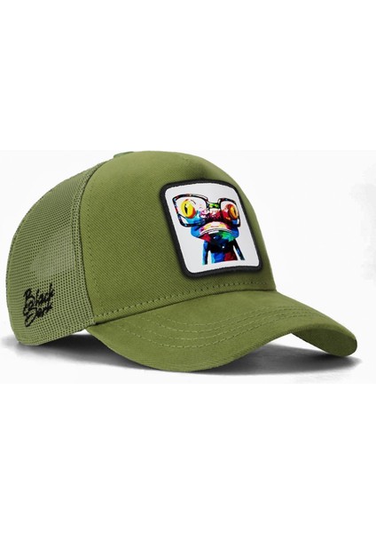 Kids Bukalemun Logolu Yeşil Çocuk Trucker Şapka