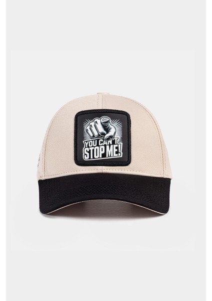 Six You Can T Stop Me Logolu Siyah-Bej Beyzbol Şapka