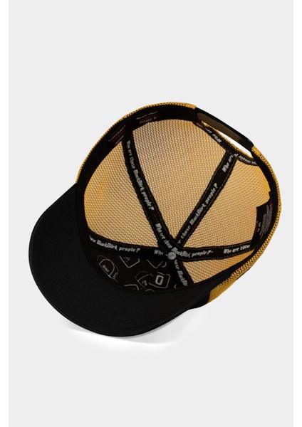 You Can T Stop Me Logolu Siyah-Sarı Trucker Şapka modelleri