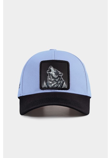 Six Kurt Logolu Siyah-Buz Mavi Beyzbol Şapka