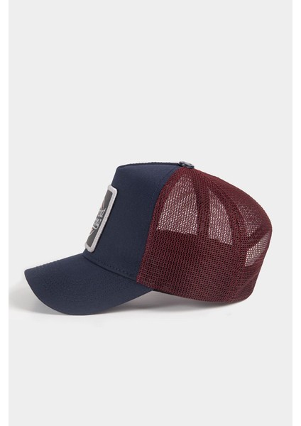 Different Wrong Logolu Lacivert-Bordo Trucker Şapka fırsatları