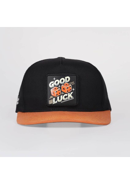 Good Luck Logolu Kiremit-Siyah Hip Hop Şapka