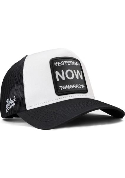 Yesterday Now Tomorrow Siyah-Beyaz Trucker Şapka