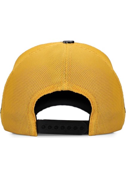 A Harf Logolu Koyu Antrasit-Sarı Trucker Şapka indirimleri