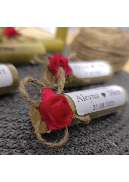 Kına Hatırası Cam Tüp Şişe – 10 Adet Kına Hediyeliği | Şık & Anlamlı Sunum