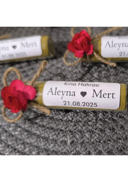 Kına Hatırası Cam Tüp Şişe – 10 Adet Kına Hediyeliği | Şık & Anlamlı Sunum fiyatları