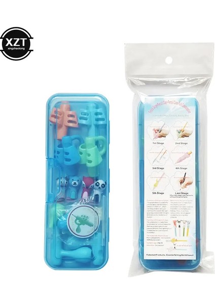 16PCS Kalem Tutucu Kavrama Çocukları Sevimli Kalem Kolu Çubuk El Yazısı Yardım Kılavuzu Çocuklar Için Kalem Duruş Düzeltme Tutma Istasyonlu Renk: Mavi Sis (Yurt Dışından)