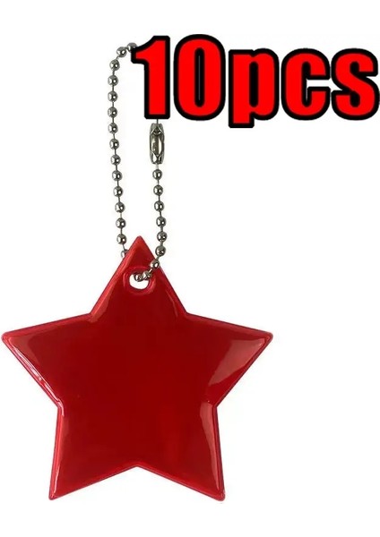 Yıldız Şekilli Çocukların Güvenlik Yansıtıcı Dişli Şık Kolye Anahtarlık Reflektörü Çanta Tekerlekli Sandalye Için 11 Renkli Renk Adı: Parlak Kırmızı (Yurt Dışından)