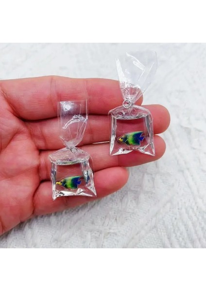 10PCS Mercan Balık Torbası Reçineleri Cazibe Okyanus Şeffaf Küçük Balık Su Torbası Takı Kolye Takı El Yapımı Diy Malzeme Metal Renk: 6 (Yurt Dışından)