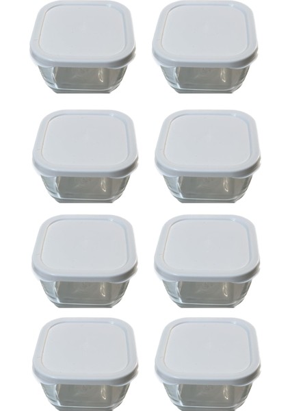 Snowbox 8'li Saklama Kabı Beyaz Kapaklı