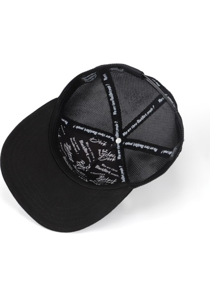 Hip Hop Kids Panda Logolu Siyah Çocuk Trucker Şapka modelleri