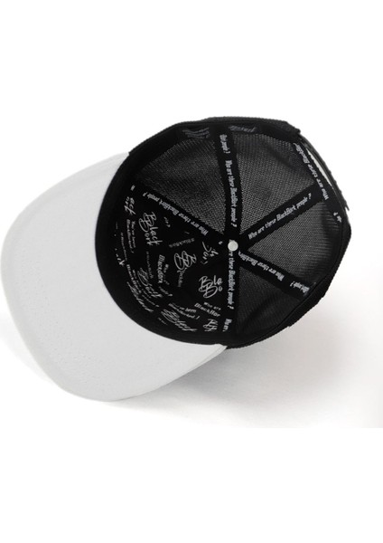 Hip Hop Kids Bukalemun Logolu Beyaz-Siyah Çocuk Trucker Şapka modelleri