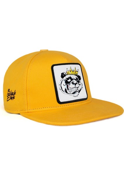 Hip Hop Kids Panda Logolu Sarı Çocuk Beyzbol Şapka