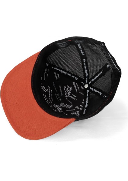 Hip Hop Kids Mağara Adamı Logolu Kiremit-Siyah Çocuk Trucker Şapka modelleri