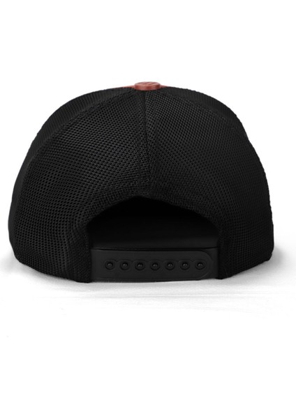 Hip Hop Kids Mağara Adamı Logolu Kiremit-Siyah Çocuk Trucker Şapka indirimleri