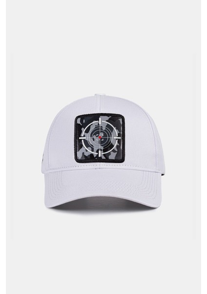 Six Kamuflaj Hedef Logolu Beyaz Beyzbol Şapka