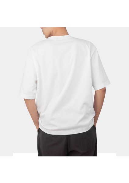 Gym Mode On Logolu Oversize B-Shirt Beyaz modelleri