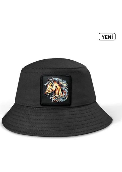 Bucket At Logolu Siyah Şapka