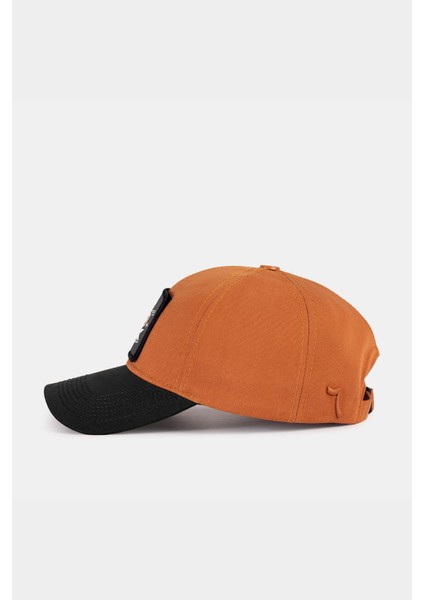 Six Good Luck Logolu Siyah-Kiremit Beyzbol Şapka modelleri