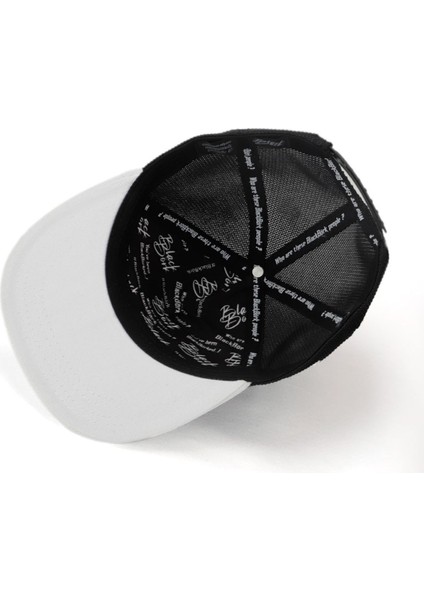 Hip Hop Kids Ayı Logolu Beyaz-Siyah Çocuk Trucker Şapka modelleri