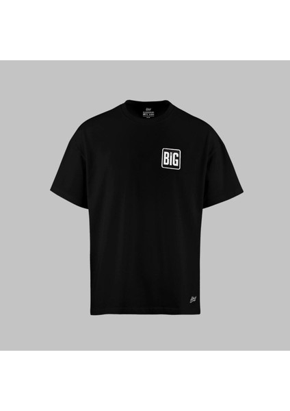 Big Think Logolu Oversize B-Shirt Siyah