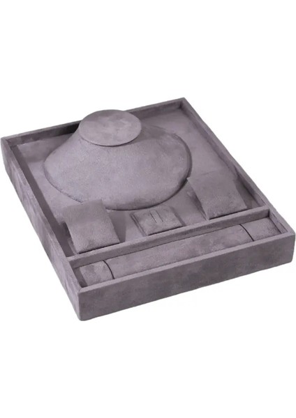 Kadın Mücevher Ambalaj Kadife Hediye Kutusu Zarif Kolye Küpe Bilezik Halka Kiti Mağazalar Için Ekran Tepsisi Kılıfı Sergi Çartı: Bej Için (Yurt Dışından)