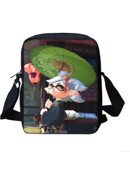 Erkek Kızlar Karikatür Anime Splatoon Baskılı Omuz Çantası Çocuklar Gündelik Tote Telefon Çantası Erkek Kadınlar Alışveriş Çantası En Iyi Doğum Günü Hediye Renk: 3 (Yurt Dışından)