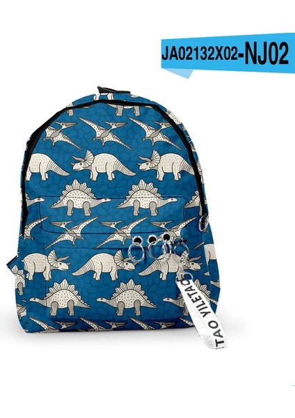 Karikatür Popüler Dinozor Okulu Çanta Erkek Kız Kızlar Sevimli Küçük Seyahat Çantaları 3D Baskı Oxford Su Geçirmez Ana Zincir Defter Sırt Çantaları Renk: Clear (Yurt Dışından)