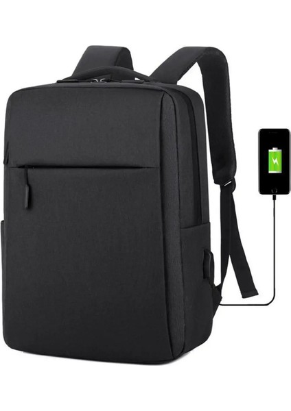 Büyük Kapasiteli Bilgisayar Sırt Çantası Oxford Ceza Iş Seyahat Sırt Çantası USB Portu Premium Sense Tablet Bagcolor: Kırmızı (Yurt Dışından)