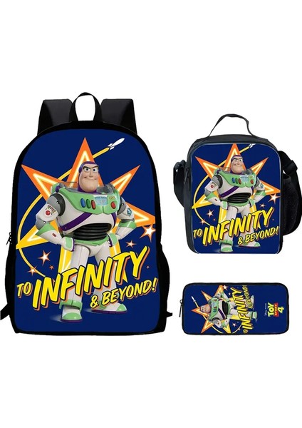3pcs Set Disney Toy Story School Sırt Çantası Öğle Yemeği Çantaları, Kalem Çantaları, Erkekler Için Karikatür Okul Çantaları, Çocuklar Için En Iyi Hediye: 3PCTS010 (Yurt Dışından)