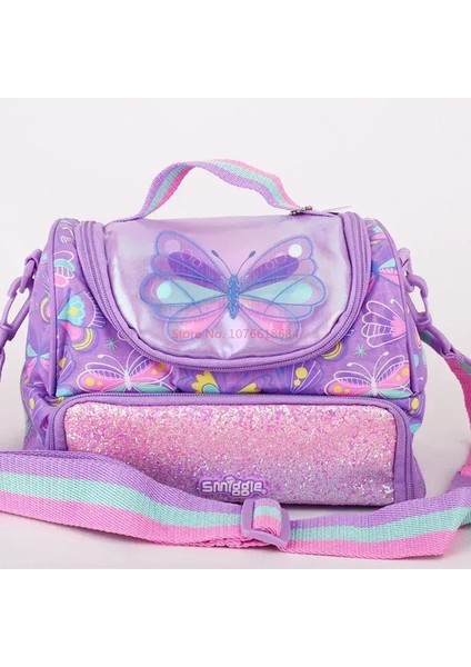 Yeni Smiggle Ilköğretim Okulu Öğrencisi Büyük Kapasite Ultra Hafif Ağırlık Stili Kırtasiye Kız Backpack Hediye Rolor: Kalem Kutusu (Yurt Dışından)