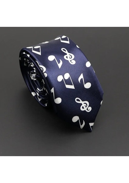 Klasik Müzik Notları Baskılı Tie Silky Dar Kravatlar Ince Pürüzsüz Piyano Gitar Kravat Basit Zarif Modaya Uygun Unisex Bağları Hediye Renk: CD23-05 (Yurt Dışından)