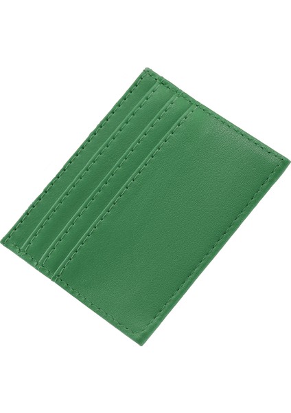 Çimen Yeşili SHK68 Unisex Suni Deri Süper Ince Model Kağıt Para Bölmeli Kredi Kartı ve Kartvizitlik Kartlık Cüzdan
