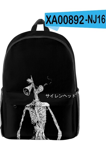 Trendy Gençlik Korku Sürunlu Survasta Siren Head School Bags Defter Sırt Çantaları 3D Baskılı Oxford Su Geçirmez Komik Seyahat Bagscolor: Gösterildiği Gibi (Yurt Dışından)