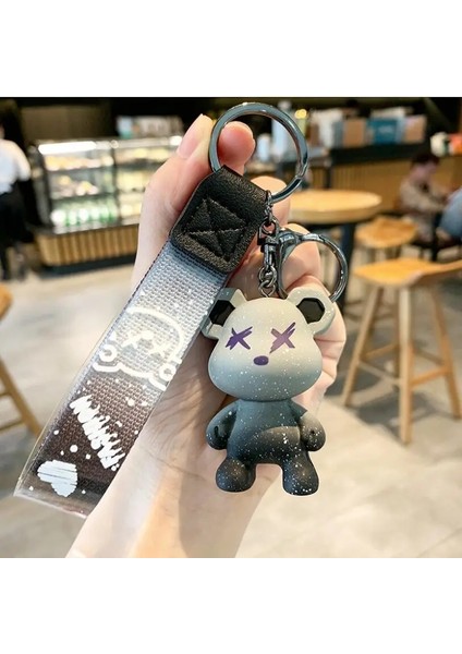 Strap ile Sevimli Ayı Anahtarlık En Iyi Araba Anahtarı Anahtarlık Hayvan Çantası Sırt Çantası Anahtar Zinciri Cazibe Kolye Aksesuar Hediyesi Arkadaş Rengi: Gri (Yurt Dışından)