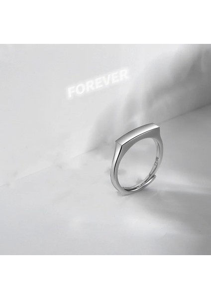 Yeni Işık Yıldız Yüzüğü Yansıtma Şov Sürpriz Aşk Deseni Yüzeyi Gizli Gümüş S925 Takı Romantik Parti Hediye Düğün Hediyeleri Renk: Sonsuza Kadar (Yurt Dışından)