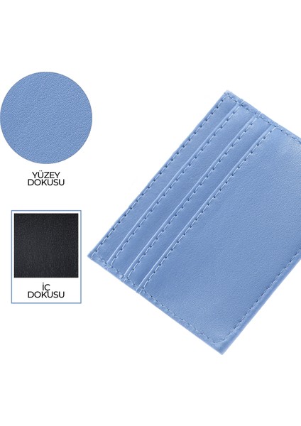 Mavi SHK68 Unisex Suni Deri Süper Ince Model Kağıt Para Bölmeli Kredi Kartı ve Kartvizitlik Kartlık Cüzdan indirimleri