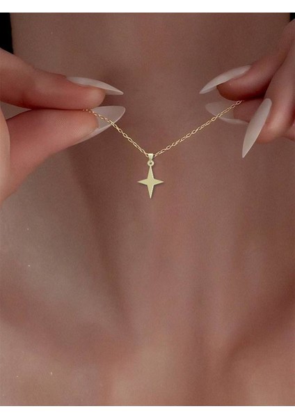 14 Ayar Altın Yıldız Kolye Ucu 0.5 Gr, KC15549 Kodlu