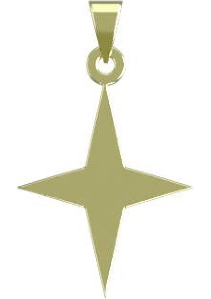 14 Ayar Altın Yıldız Kolye Ucu 0.5 Gr, KC15549 Kodlu