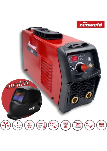 Arc 200 Elektrod Kaynak Makinası P200 Maske Hediyeli
