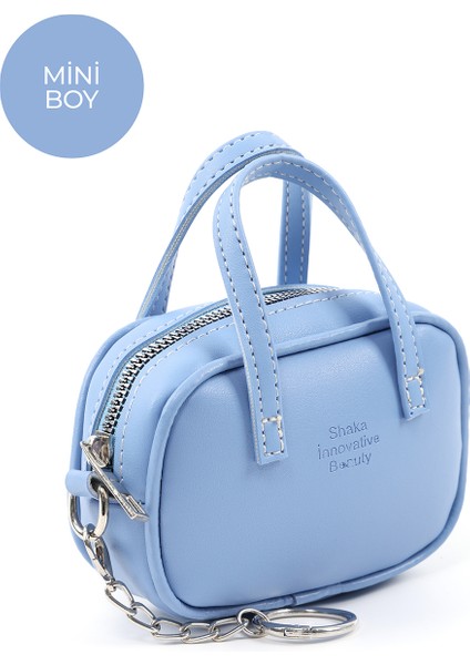 Mavi SHK210 Suni Deri Tek Bölmeli Fermuarlı El Çantası ve Charm Çanta Aksesuarı fiyatları