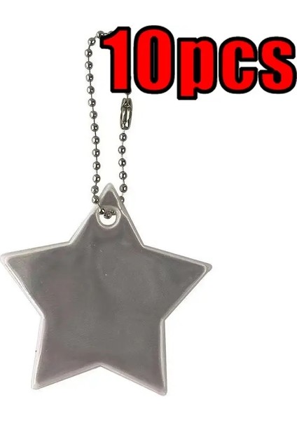 Yıldız Şekilli Çocukların Güvenliği Yansıtıcı Dişli Şık Kolye Anahtarlık Reflektörü Çanta Tekerlekli Sandalye Için 11 Renkli Renk Adı: Gümüş Beyaz (Yurt Dışından)