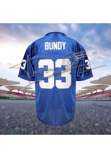 Bundy Jersey Numarası 33 Polk Lise Futbol Jersey Yaz Kadın Erkek Erkek Erkek Vazı Mavi Futbol Forması Büyük Boyu Spor Giyim Renk: YHT38416/BOYUT: Xl (Yurt Dışından)