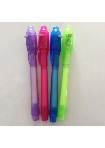 4pcs/lot Aydınlık Işık Kalemi Sihir Purple 2 Içinde 1 Uv Siyah Işık Kombo Çizim Görünmez Mürekkep Kalem Öğrenme Eğitim Oyuncakları Çocuk Kayıt Için: 4pcs (Yurt Dışından)
