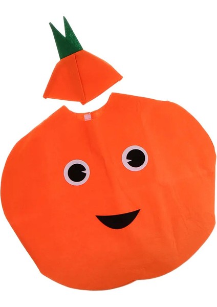 Çocuklar Havuç Kostüm Dokuma Olmayan Kumaş Sebze Kıyi Parti Süslü Elbise Çocuklar Meyve Cosplay Kostüm Rengi: B (Yurt Dışından)